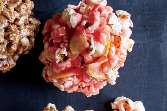 Candied Apple Popcorn Balls