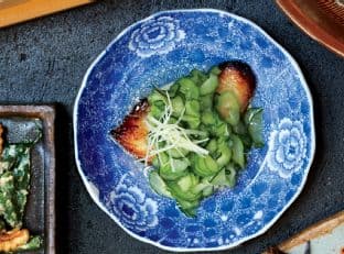 Miso-Cured Black Cod with Chilled Cucumbers