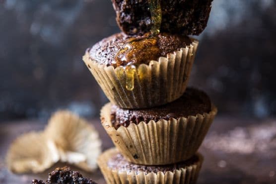 Double Chocolate Irish Tea Infused Oat Muffins