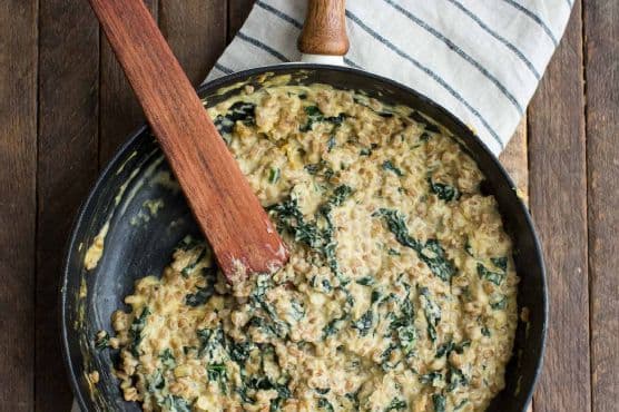 Kale Risotto with Farro