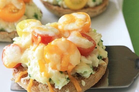 Eggs and Tomato Breakfast Melts Skinnytaste