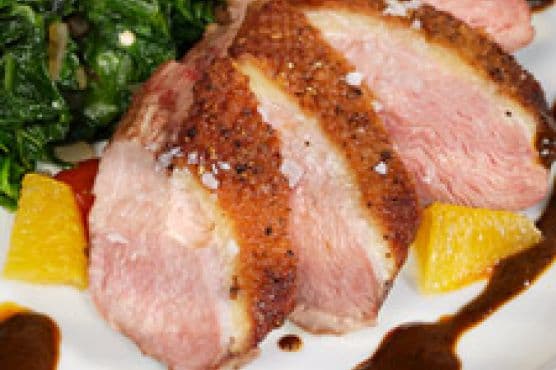 Duck Breasts With Ancho Chile Dulce De Leche Glaze