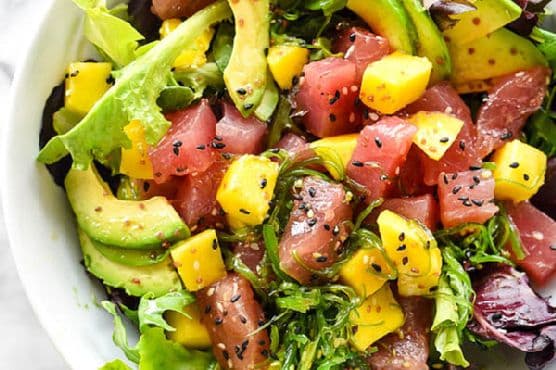 Ahi Tuna Poke and Mango Salad