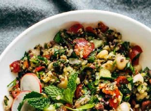 Lemony Herb-Loaded Chopped Greek Salad