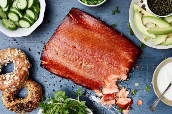 Hot-Smoked Salmon with Tarragon Crème Fraîche