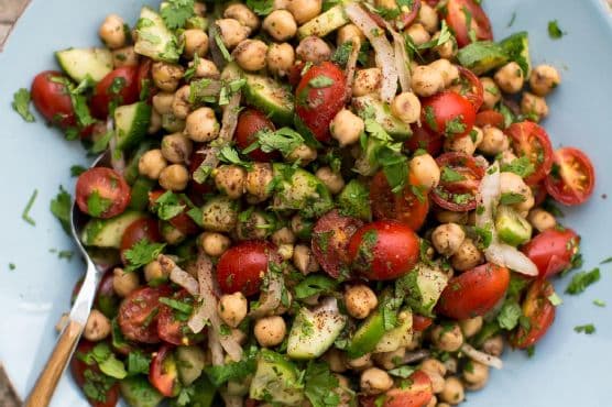 Spiced Chickpea Cucumber Salad