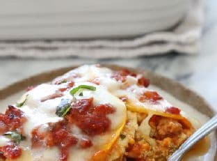 Noodle-less Butternut-Sausage Lasagna