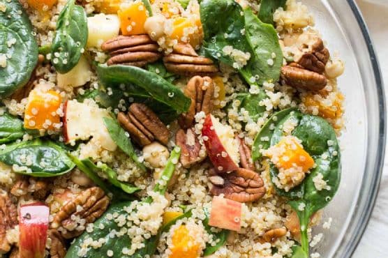 Fall Quinoa Salad with Butternut Squash and Apples