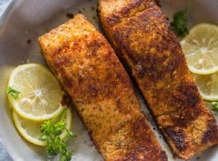 Lemon Almond Crusted Salmon