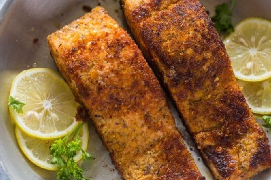Lemon Almond Crusted Salmon