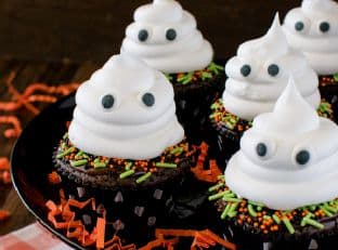 Ghost Brownie Cupcakes