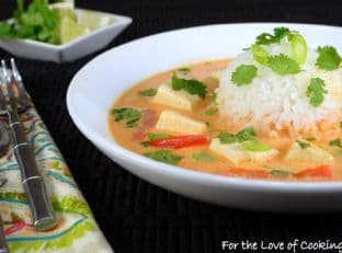 Coconut-Poached Tofu with Lemongrass and Red Curry