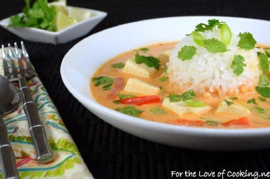 Coconut-Poached Tofu with Lemongrass and Red Curry