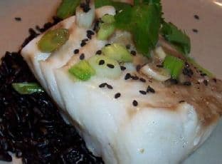 Sake Steamed Sea Bass