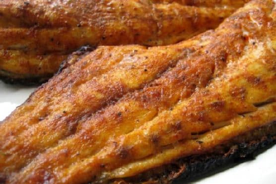 Charcoal-Grilled Blackened Red Snapper