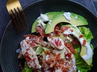 Easy Chicken, Bacon, Avocado Caesar Salad