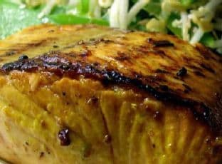 Lime Infused Atlantic Salmon With Asian Salad