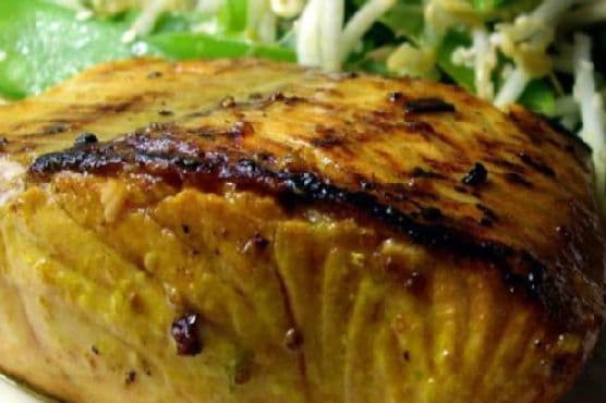 Lime Infused Atlantic Salmon With Asian Salad