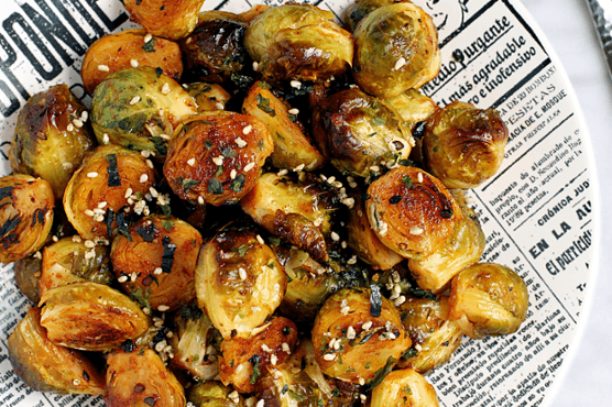 Roasted Brussels Sprouts with Gochujang Glaze