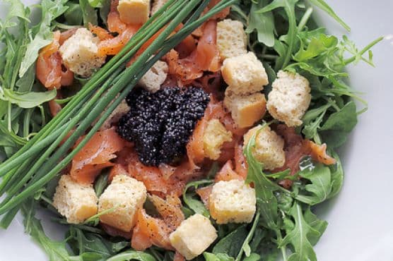 Smoked Salmon, Caviar And Croutons