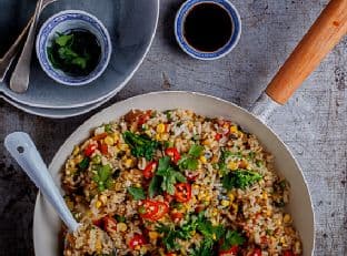 Quick and easy vegetable fried rice