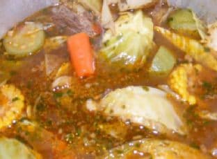 Caldo De Res (A Mexican Beef -Vegetable Soup)