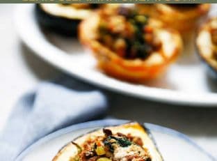 Thanksgiving Stuffed Acorn Squash (Thanksgiving Leftovers )