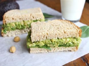 Smashed Chickpea & Avocado Salad Sandwich