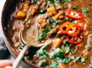 Winter Detox Moroccan Sweet Potato Lentil Soup (Slow Cooker)