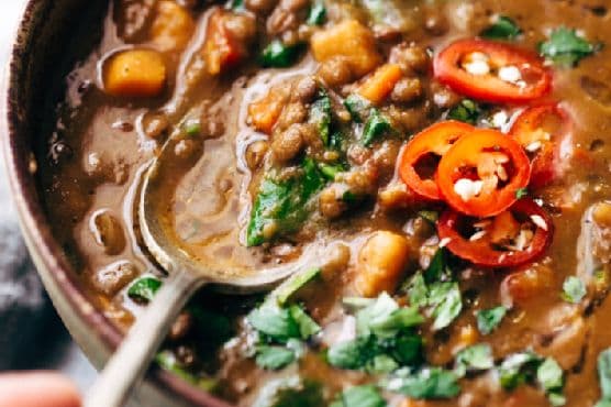 Winter Detox Moroccan Sweet Potato Lentil Soup (Slow Cooker)