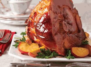 Sorghum-Basted Ham