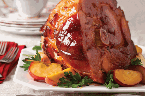 Sorghum-Basted Ham