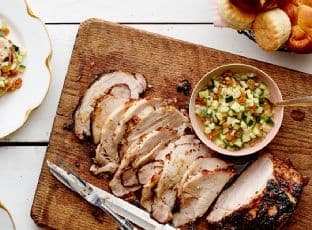 Cider-Brined, Mustard-Glazed Pork Loin
