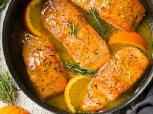 Orange-Rosemary Glazed Salmon